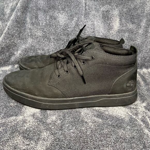 Timberland A1T16 Davis Square Nubuck Lace Up Black Chukka Boots Mens Size 13 - Picture 1 of 8